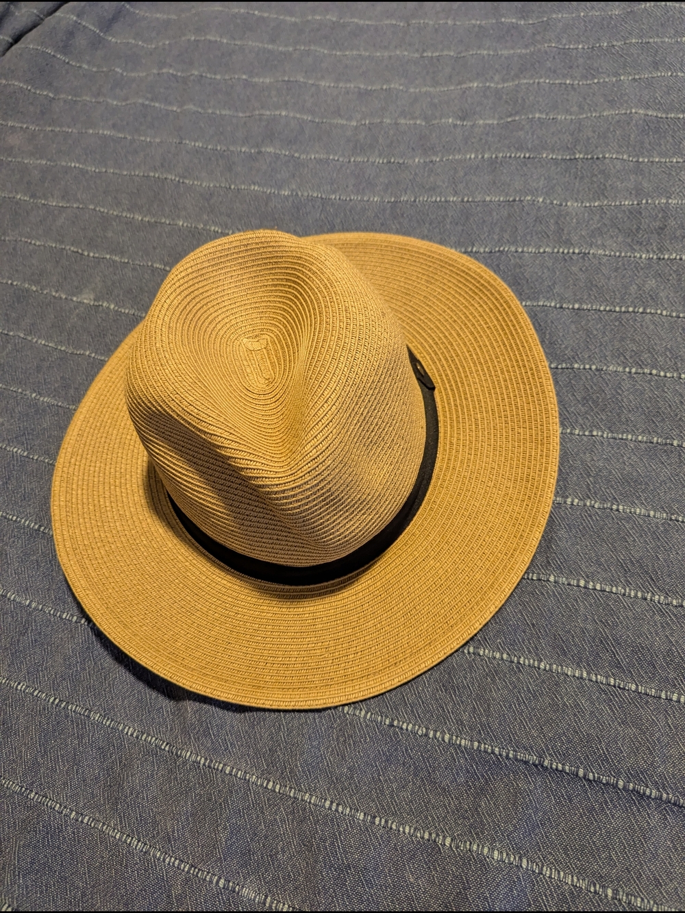Sunday Women's UV Fedora Hat in Tan with Black Band